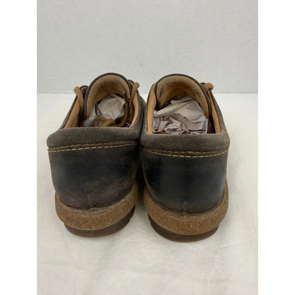 Vtg‎ Born Mens Brown Distressed Leather Lace Up Oxford Shoes F76340 Size 8.5/40